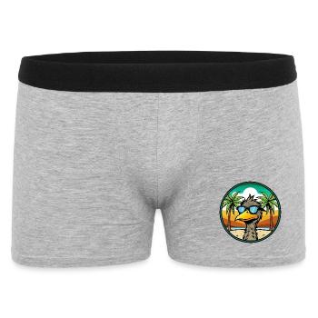 Emu Funny Cartoon Lunettes de soleil de plage d’été Autocollant - Boxer Homme - gris chiné - Devant