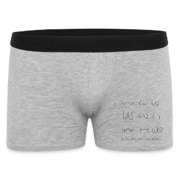 All boobs are beautiful Design - Männer Boxer Shorts - Grau meliert - Vorne