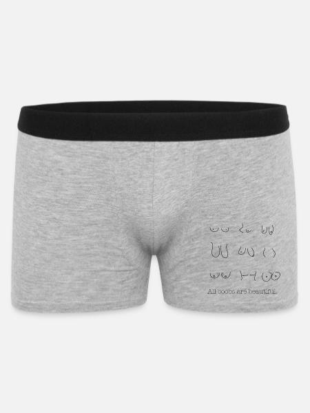 All boobs are beautiful Design - Männer Boxer Shorts - Grau meliert