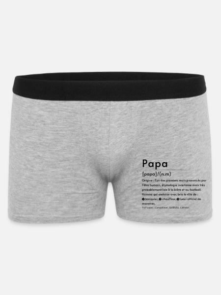 Papa définition  - Boxer Homme - gris chiné