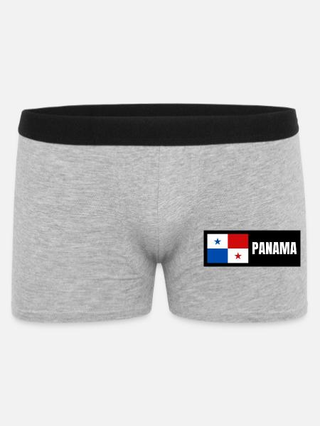 Panama Flagge - Männer Boxer Shorts - Grau meliert