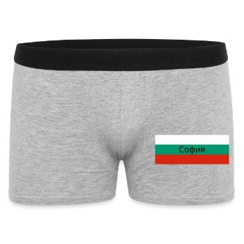 Sofia City dans le drapeau bulgare - Boxer Homme - gris chiné - Devant