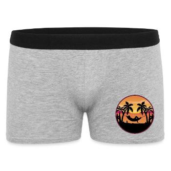 Palm Trees Hammock Sunset - Men's Boxer Shorts - heather grey - Front