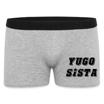 Yugo sista - style uni des Balkans - Boxer Homme - gris chiné - Devant