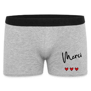 MERCI. MAÎTRESSE. MAÎTRE. MERCI MAÎTRESSE - Boxer Homme - gris chiné - Devant