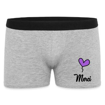 MERCI. MAÎTRESSE. MAÎTRE. MERCI MAÎTRESSE - Boxer Homme - gris chiné - Devant
