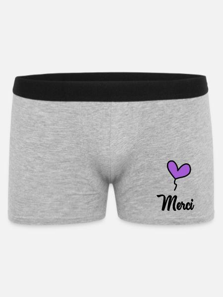 MERCI. MAÎTRESSE. MAÎTRE. MERCI MAÎTRESSE - Boxer Homme - gris chiné