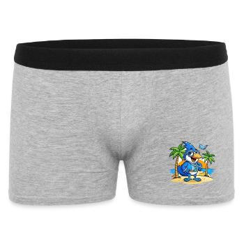 Blue Jay Lustige Cartoon Sommer Strand Sonnenbrille - Männer Boxer Shorts - Grau meliert - Vorne