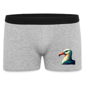 Albatross Personnage De Dessin Animé Animal De Compagnie Coloré - Boxer Homme - gris chiné - Devant