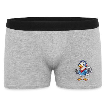 Albatross Funny Cartoon Character Musique de casque - Boxer Homme - gris chiné - Devant