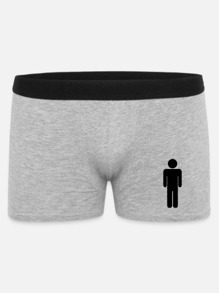 Mann - Männer Boxer Shorts - Grau meliert