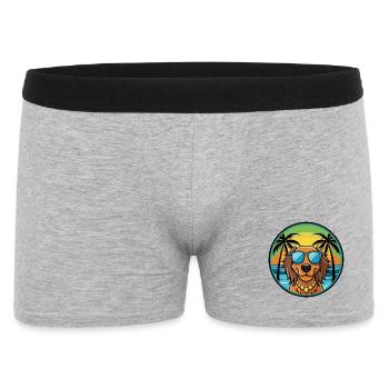 Gordon Setter Hunderasse Cartoon Sonnenbrille Strand - Männer Boxer Shorts - Grau meliert - Vorne