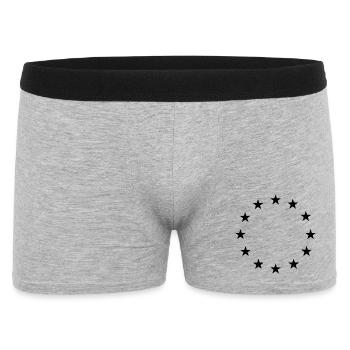 Star Circle Logo - Männer Boxer Shorts - Grau meliert - Vorne