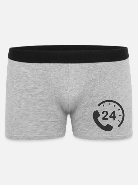 24/7 h Service - Men's Boxer Shorts - heather grey