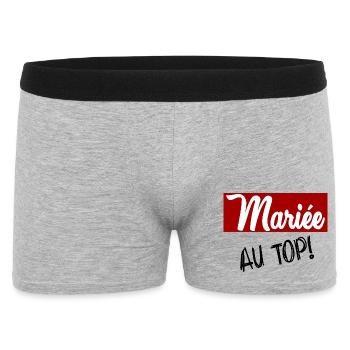 MARIEE. FUTURE MARIEE. EVJF - Boxer Homme - gris chiné - Devant