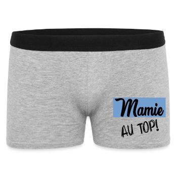 OMA. MUTTERTAG. ALLES GUTE ZUM GEBURTSTAG OMA. ICH LIEBE DICH - Männer Boxer Shorts - Grau meliert - Vorne