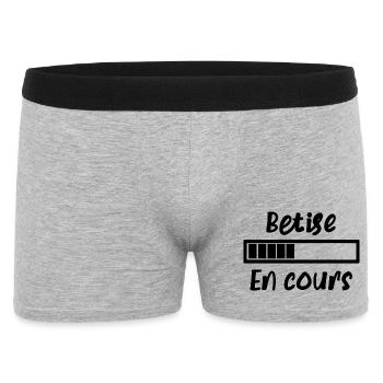 Bêtise en cours - Boxer Homme - gris chiné - Devant