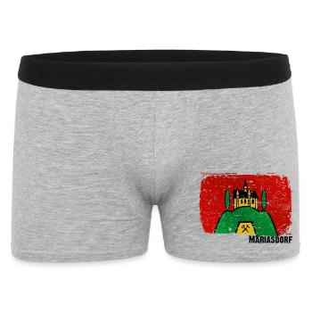 the market town of Mariasdorf in southern Burgenland - Men's Boxer Shorts - heather grey - Front