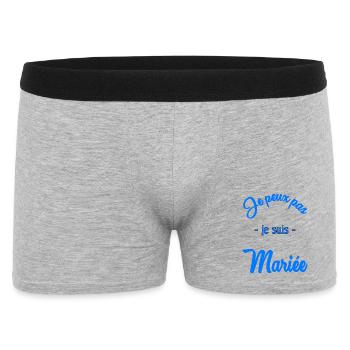 HOCHZEIT. HERZ. PAAR. ICH HABE GERADE GEHEIRATET. Junggesellinnenabschied - Männer Boxer Shorts - Grau meliert - Vorne