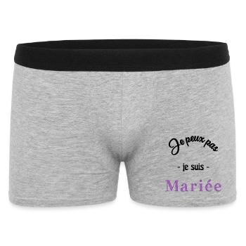 FUTURE MARIEE. EVJF. MARIEE. TEAM. TEAM MARIEE - Boxer Homme - gris chiné - Devant