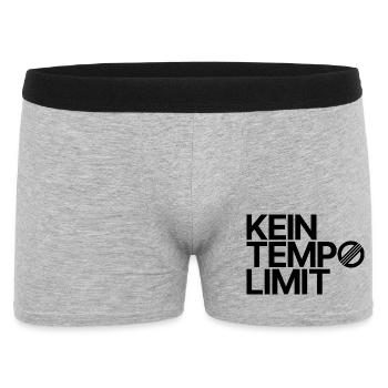 KEIN TEMPOLIMIT - Männer Boxer Shorts - Grau meliert - Vorne