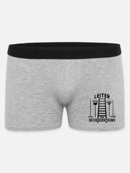 LEITER DES RECHENZENTRUMS - Männer Boxer Shorts - Grau meliert