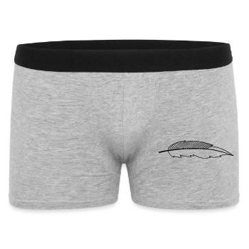 feather - Men's Boxer Shorts - heather grey - Front