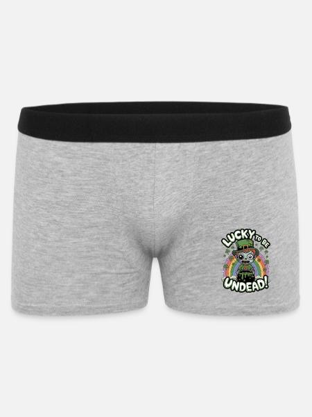Lucky To Be Undead! - Men's Boxer Shorts - heather grey