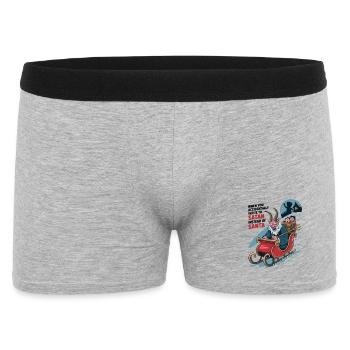 Schreiben Sie versehentlich an Satan statt an den Weihnachtsmann - Männer Boxer Shorts - Grau meliert - Vorne