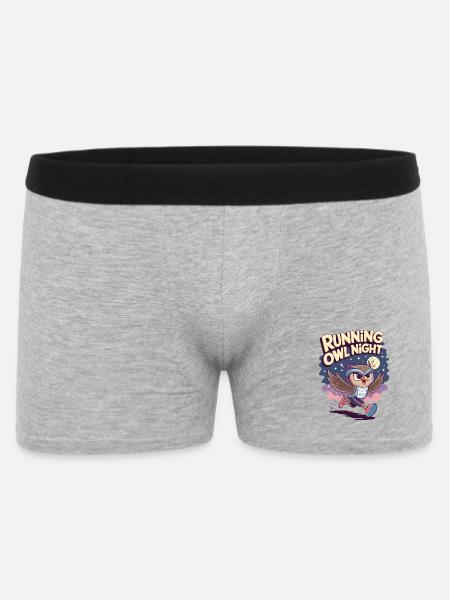 Running Owl Night - Men's Boxer Shorts - heather grey