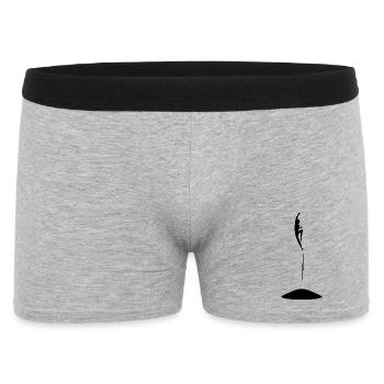 Hüpfende Person auf dem Trampolin - Männer Boxer Shorts - Grau meliert - Vorne