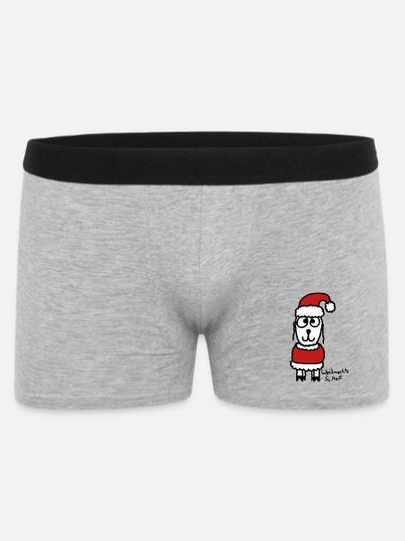 Weihnachts ScHoF - Männer Boxer Shorts - Grau meliert