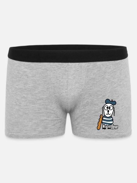 Französisch ScHoF - Männer Boxer Shorts - Grau meliert