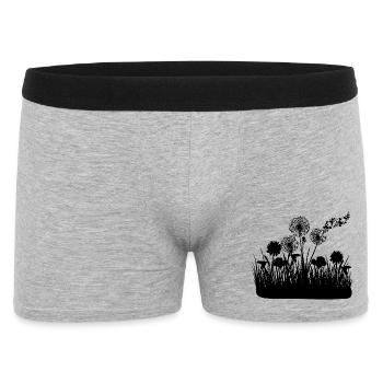 Butterfly Design Pust flowers meadow hearts - Men's Boxer Shorts - heather grey - Front