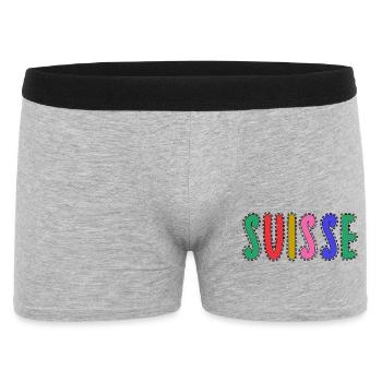 SUISSE. PAYS. GENEVE - Boxer Homme - gris chiné - Devant