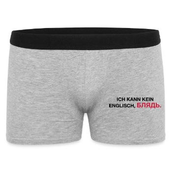 Je ne peux pas parler anglais bljat disant - idée cadeau - Boxer Homme - gris chiné - Devant