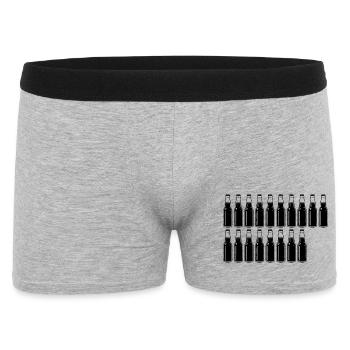 18 bouteilles de bière - Bière - 18 ans - 18e anniversaire - Boxer Homme - gris chiné - Devant