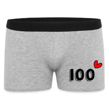 100. 100 ANS. 100e ANNIVERSAIRE. ANNIVERSAIRE 100 - Boxer Homme - gris chiné - Devant
