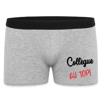 COLLEGUE. HUMOUR. RETRAITE. RETRAITE. RETRAITEE - Boxer Homme - gris chiné - Devant