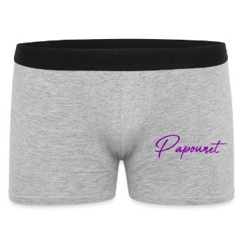 PAPOUNET. PAPA. FÊTE DES PÈRES. BONNE FÊTE PAPA - Boxer Homme - gris chiné - Devant