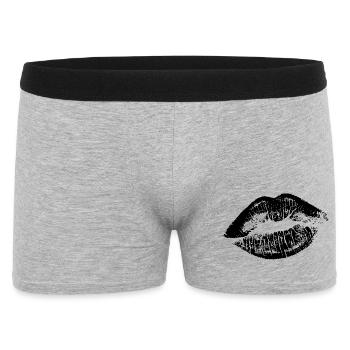 Doux baiser - Boxer Homme - gris chiné - Devant