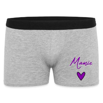 MAMIE. FÊTE DES MÈRES. BONNE FÊTE MAMIE. JE T'AIME - Boxer Homme - gris chiné - Devant