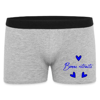 RETRAITE. RETRAITE. RETRAITEE. BONNE RETRAITE - Boxer Homme - gris chiné - Devant