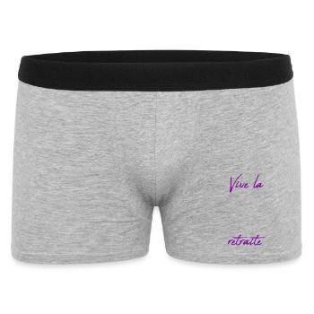 RETRAITE. RETRAITE. RETRAITEE. BONNE RETRAITE - Boxer Homme - gris chiné - Devant