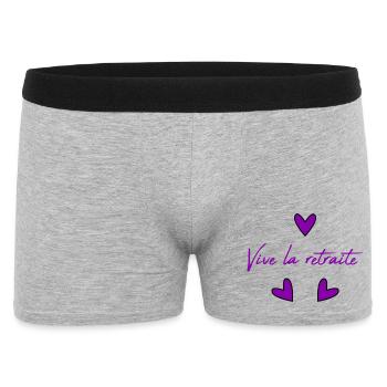 RETIREMENT. HOLIDAY. RETIREMENT. RETIRED. RETIREMENT. - Men's Boxer Shorts - heather grey - Front