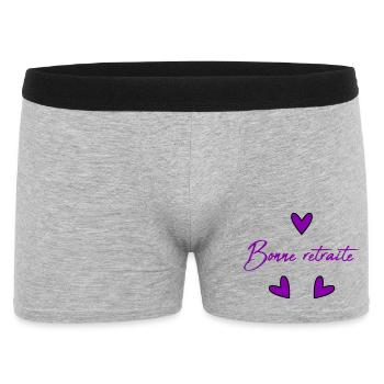 RETRAITE. RETRAITE. RETRAITEE. BONNE RETRAITE - Boxer Homme - gris chiné - Devant