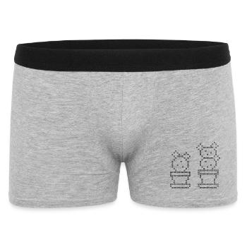 Cross stitch CACTI black - Men's Boxer Shorts - heather grey - Front