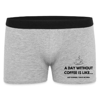 Grogne matinale - Boxer Homme - gris chiné - Devant