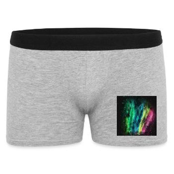 Federn Watercolor - Männer Boxer Shorts - Grau meliert - Vorne