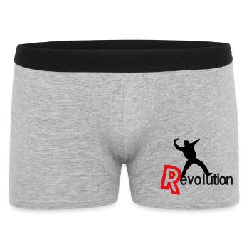 Revolution - Männer Boxer Shorts - Grau meliert - Vorne